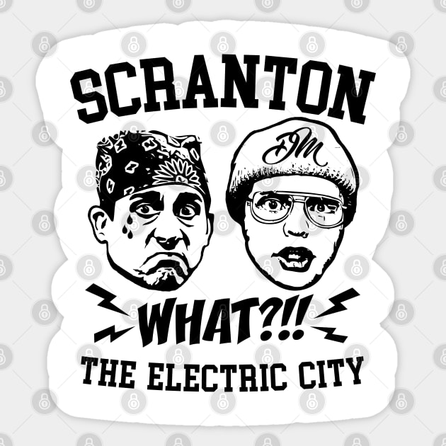 The Electric City Parody Sticker by Teesus318